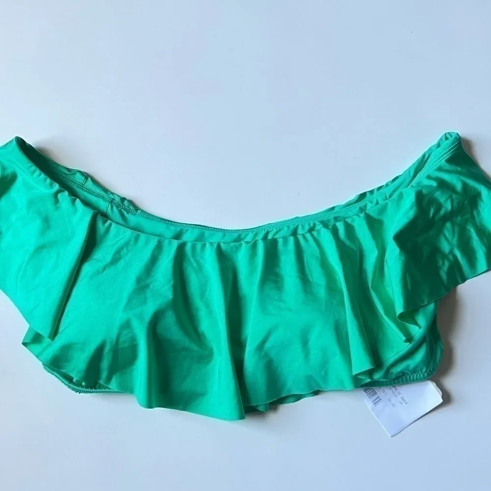 New Trina Turk Ruffle Off The Shoulder Bandeau Top swimsuit, swimwear Sz 10 - Picture 6 of 9